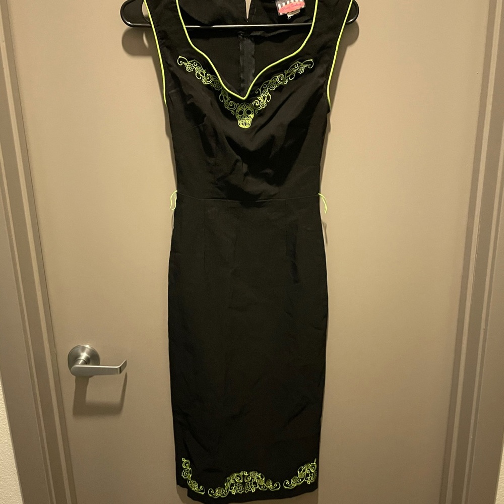 Pinup Couture Lizbeth Day of the Dead Wiggle Dress